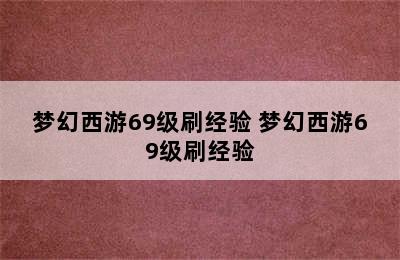 梦幻西游69级刷经验 梦幻西游69级刷经验